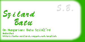 szilard batu business card